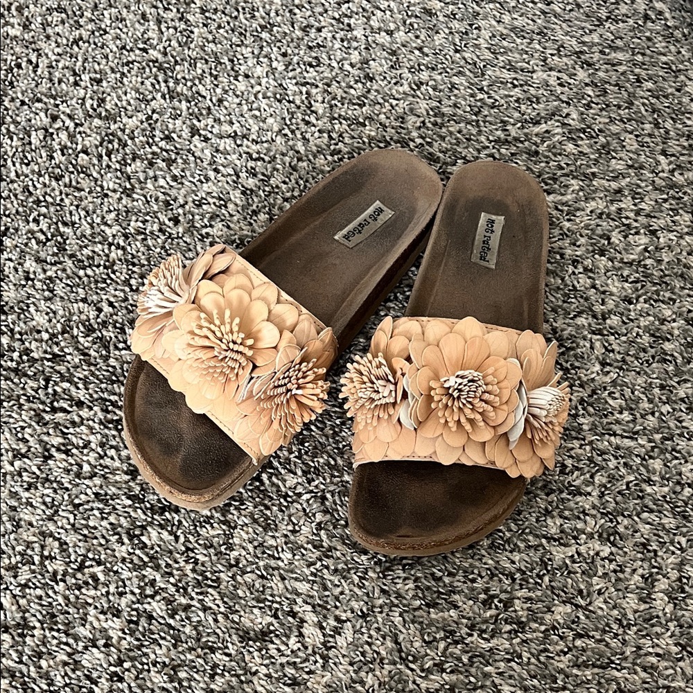 Not Rated | Floral Single Strap Slip On Sandals